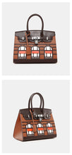 Load image into Gallery viewer, Berlin 30 Birkin Faubourg Mid Size Top Handle Bag with House Trim - Vegan Leather Version
