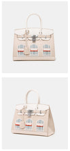 Load image into Gallery viewer, Berlin 30 Birkin Faubourg Mid Size Top Handle Bag with House Trim - Vegan Leather Version
