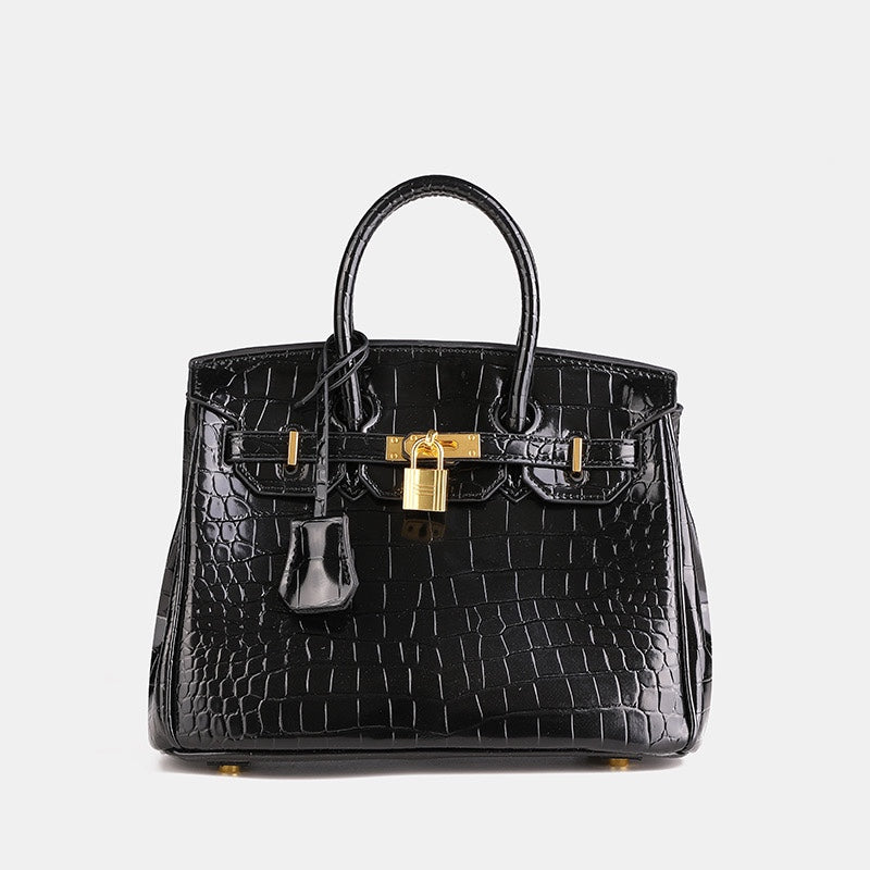 Paris 30 Birkin Himalaya Style Mide Size Top Handle Bag Croc Pattern - Vegan Leather Version