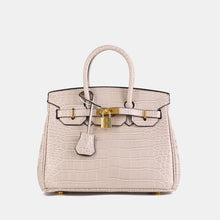 Load image into Gallery viewer, Paris 30 Birkin Himalaya Style Mide Size Top Handle Bag Croc Pattern - Vegan Leather Version
