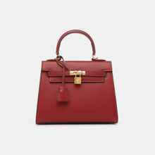 Load image into Gallery viewer, Verona 25 Saffiano Top Handle Kelly Style Handbag Vegan Leather
