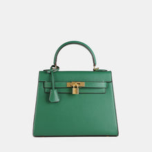 Load image into Gallery viewer, Verona 25 Saffiano Top Handle Kelly Style Handbag Vegan Leather
