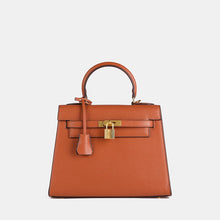 Load image into Gallery viewer, Verona 25 Saffiano Top Handle Kelly Style Handbag Vegan Leather
