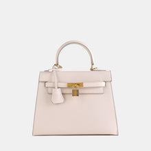 Load image into Gallery viewer, Verona 25 Saffiano Top Handle Kelly Style Handbag Vegan Leather
