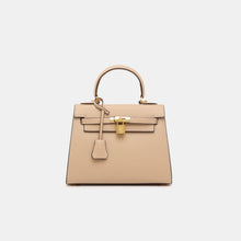 Load image into Gallery viewer, Verona 25 Saffiano Top Handle Kelly Style Handbag Vegan Leather

