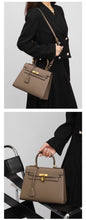 Load image into Gallery viewer, Verona 28 Saffiano Top Handle Kelly Style Handbag Vegan/Real Leather
