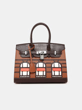 Load image into Gallery viewer, Berlin 30 Birkin Faubourg Mid Size Top Handle Bag with House Trim - Vegan Leather Version
