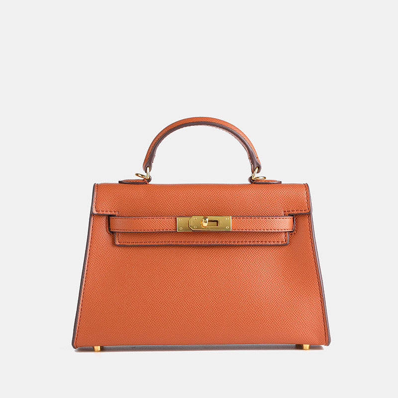 Verona 22 Saffiano Top Handle Kelly Style Handbag Vegan Leatheer