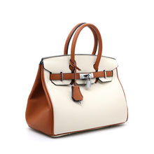 Load image into Gallery viewer, Boston 30 Mid Size Top Handle Bag Mixed Color - Vegan Leather Version
