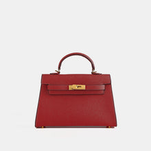 Load image into Gallery viewer, Verona 22 Saffiano Top Handle Kelly Style Handbag Vegan Leatheer
