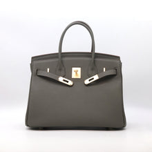 Load image into Gallery viewer, London 30 Large Size Birkin Style Top Handle Bag - Real Leather Version

