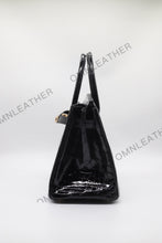 Load image into Gallery viewer, London 30 Birkin Style Nile Croc Leather Glossy Black Color Gold Hardware
