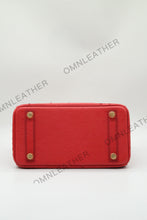 Load image into Gallery viewer, London 25 Small Birkin Style Ostrich Leather Bag Red Color Gold Hardware
