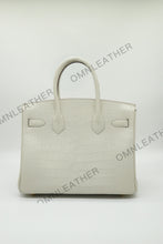 Load image into Gallery viewer, London 30 Birkin Style American Aligator Leather Opaque Color Gold Hardware
