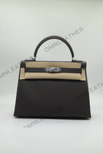 Load image into Gallery viewer, Verona 28 Kelly Style Fully Handmade Epsom Leather Ebony Color Silver Hardware
