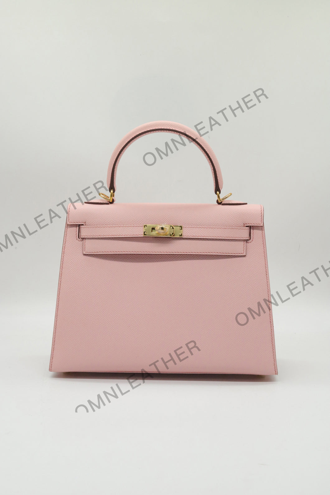 Verona 25 Kelly Style Fully Handmade Epsom Leather Pink Color Gold Hardware