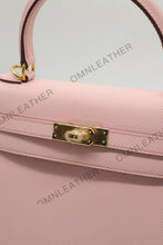 Load image into Gallery viewer, Verona 25 Kelly Style Fully Handmade Epsom Leather Pink Color Gold Hardware
