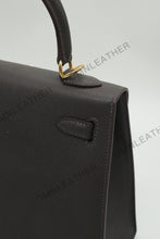Load image into Gallery viewer, Verona 25 Kelly Style Full Handmade Epsom Leather Ebony Color Gold Hardware
