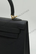 Load image into Gallery viewer, Verona 25 Kelly Style Fully Handmade Epsom Leather Black Color Gold Hardware
