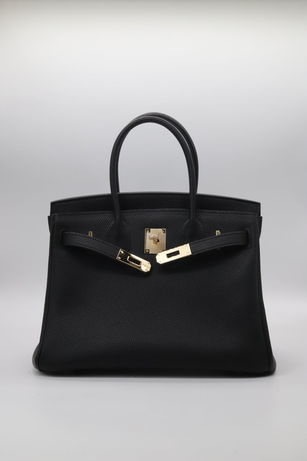 London 25 Small Size Birkin Style Top Handle Bag - Real Leather Version